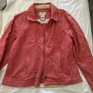 Salmon colored cotton LL Bean cotton jacket